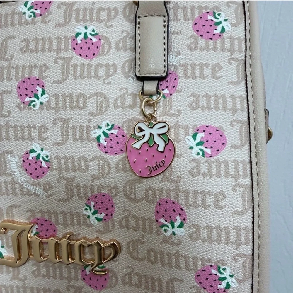 NWT Juicy Couture Berry Sweet Mini Bag in Sandstone/Pink